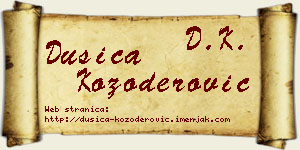 Dušica Kozoderović vizit kartica